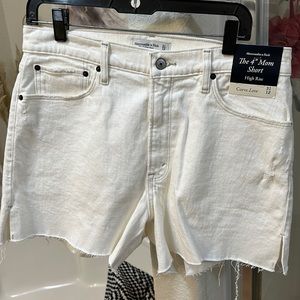 Abercrombie and fitch womens white shorts